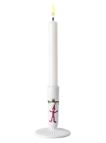 Kähler Kandelaar "Hammershøi Christmas" wit/meerkleurig - (H)12 cm