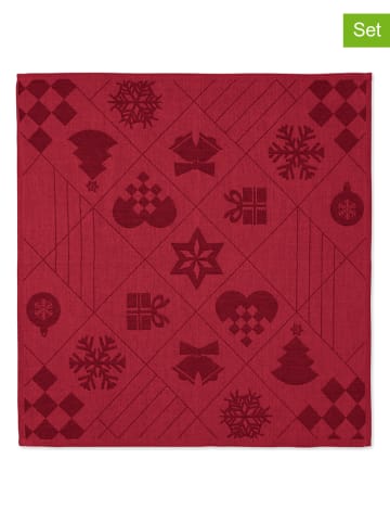 Rosendahl 4-delige set: servetten "Natale" rood - (L)45 cm