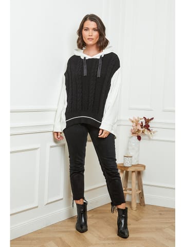 Curvy Lady Sweatshirt zwart/wit