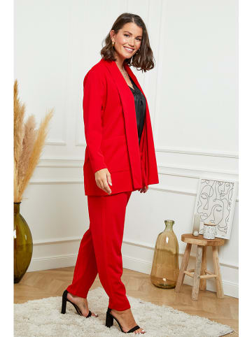 Curvy Lady 2-delige outfit rood