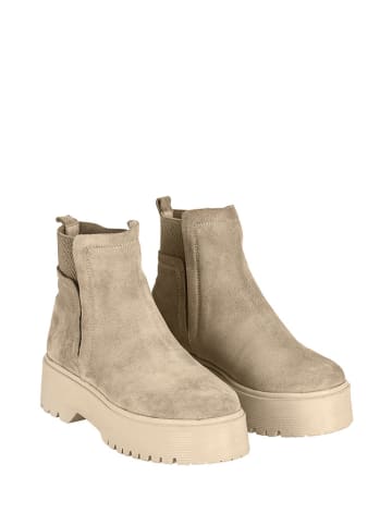 Moosefield Skórzane sztyblety w kolorze beżowym