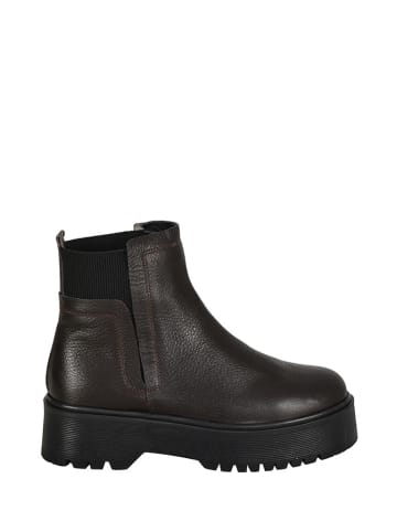 Moosefield Leder-Chelsea-Boots in Dunkelbraun