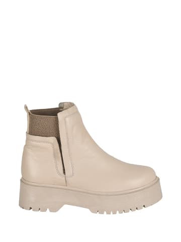 Moosefield Leren chelseaboots beige