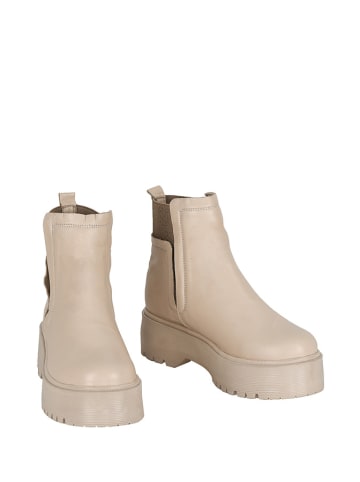 Moosefield Leren chelseaboots beige