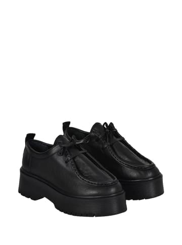 Moosefield Leder-Schnürschuhe in Schwarz