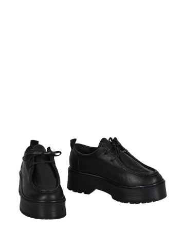Moosefield Leder-Schnürschuhe in Schwarz