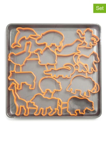 Trendy Kitchen by EXCÉLSA 15-delige bakset "Animals" antraciet/oranje