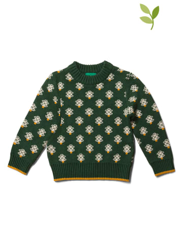 Little Green Radicals Trui "Winter Forest" donkergroen
