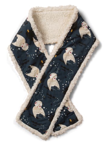 Little Green Radicals Sjaal "Winter owls" donkerblauw - (L)120 x (B)13 cm