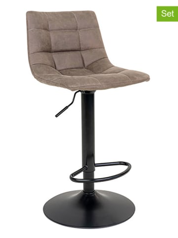 House Nordic 2-delige set: barkrukken beige - (B)42 x (D)42 cm