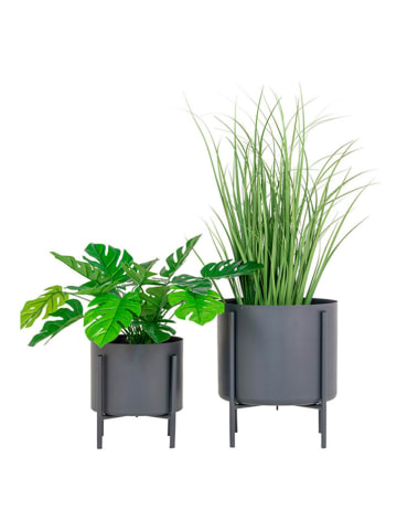 House Nordic Doniczki (2 szt.) w kolorze szarym