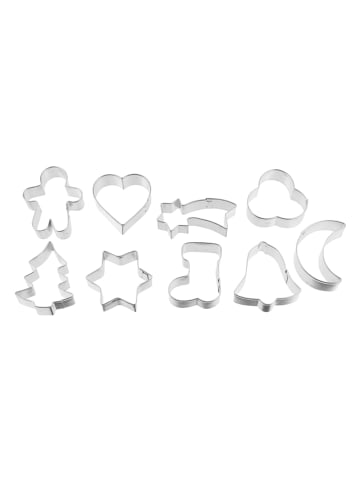 Zenker Uitsteekvormen zilverkleurig - 9 stuks