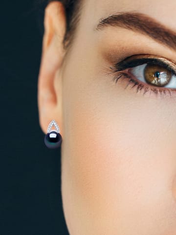 Pearl Addict Silber-Ohrstecker mit Perlen
