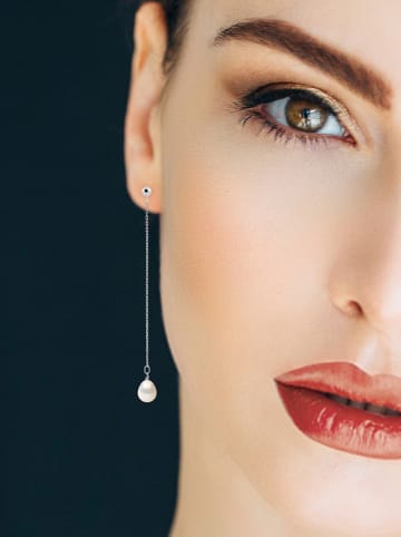 Mitzuko Srebrne kolczyki-wkrętki z perłami