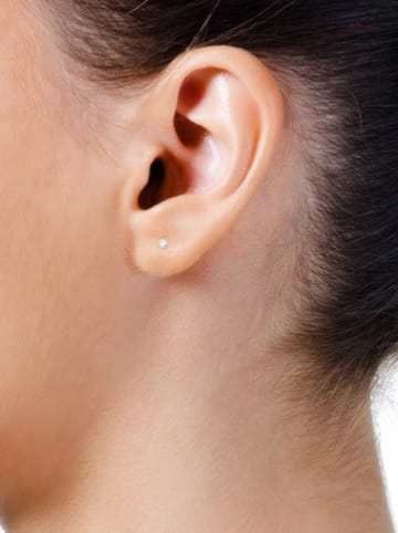 DYAMANT Weißgold-Ohrstecker mit Edelsteinen