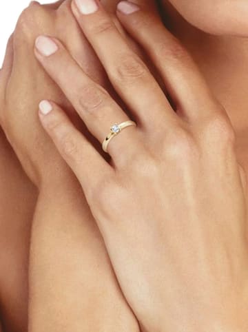 DYAMANT Złoty pierścionek z diamentem