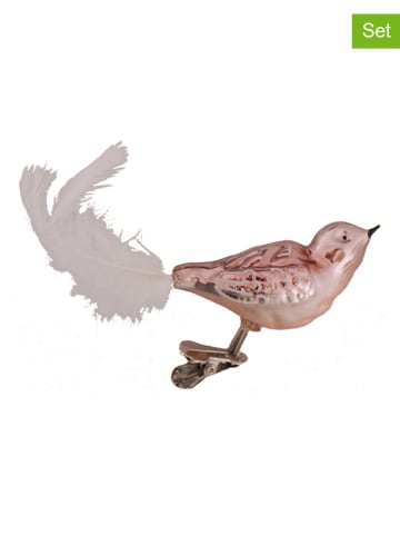 Krebs Glas Lauscha Ozdoby choinkowe (3 szt.) w kolorze koralowym