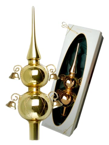 Krebs Glas Lauscha Szpic w kolorze złotym na choinkę - (D)29 cm