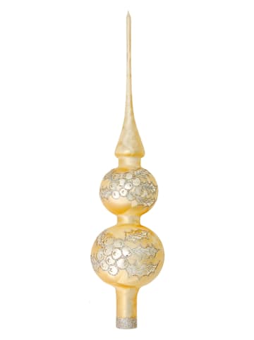 Krebs Glas Lauscha Kerstboompiek goudkleurig - (L)30 cm