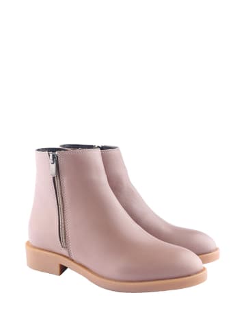 D.Moro Leder-Ankle-Boots in Rosa