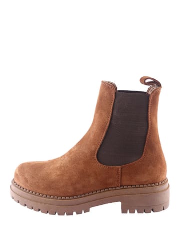 D.Moro Skórzane sztyblety w kolorze jasnobrązowym