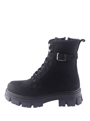 D.Moro Leder-Boots in Schwarz