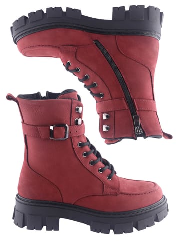 D.Moro Leder-Boots in Rot