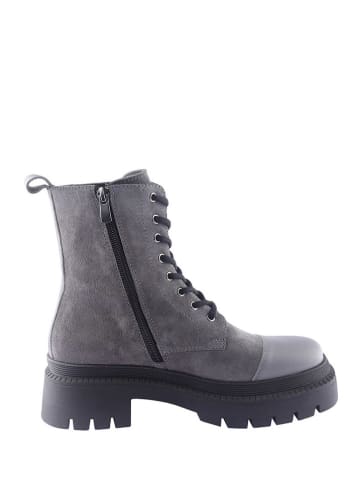 D.Moro Skórzane trzewiki w kolorze szarym
