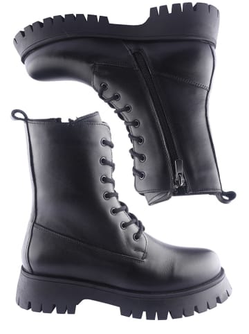 D.Moro Leder-Boots in Schwarz