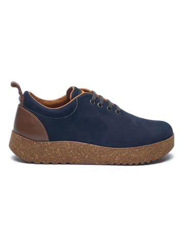 Comfortfusse Skórzane sneakersy w kolorze granatowym