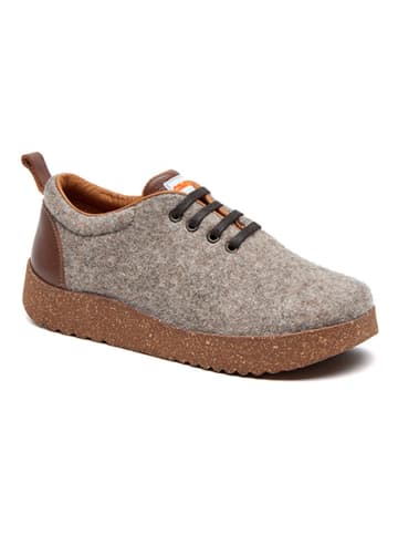 Comfortfusse Wełniane sneakersy w kolorze jasnobrązowym