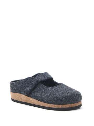 Comfortfusse Wollen pantoffels antraciet