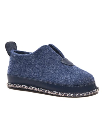 Comfortfusse Wollen pantoffels donkerblauw