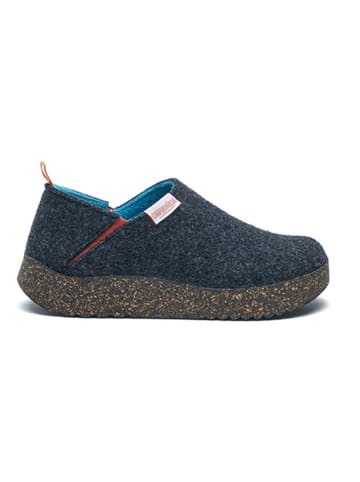 Comfortfusse Wollen instappers donkerblauw