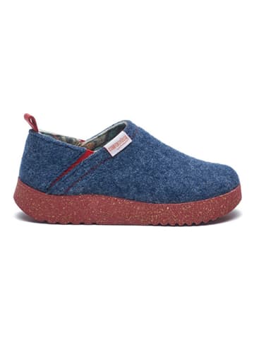 Comfortfusse Hausschuhe in Blau