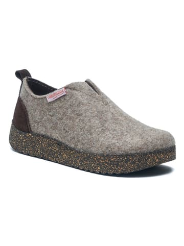Comfortfusse Wollen pantoffels grijs