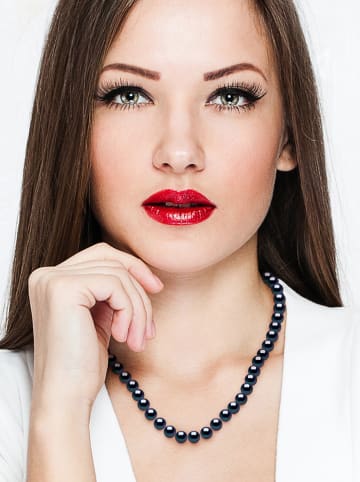 Pearline Perlen-Halskette in Dunkelblau - (L)50 cm
