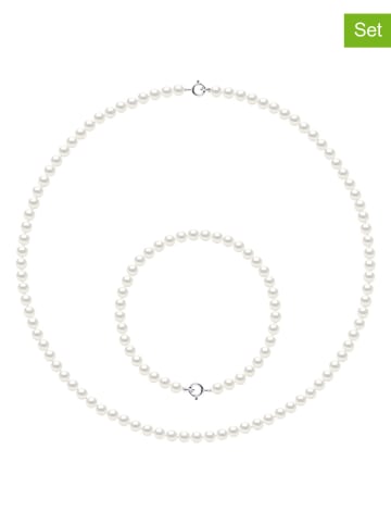 Pearl Addict 2-delige sieradenset met parels wit