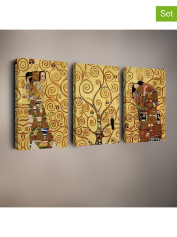 Pandora Trade 3-delige set: kunstdrukken op canvas "Life of Tree" - (B)40 x (H)60 cm