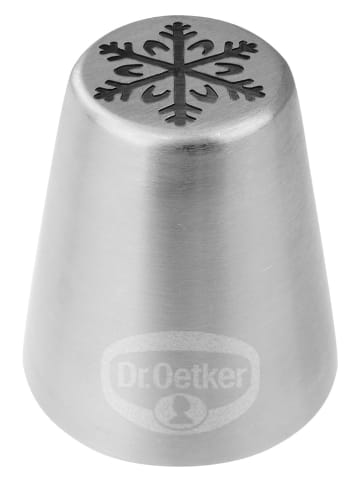 Dr. Oetker 2er-Set: Edelstahl-Spritztüllen "Schneeflocke"