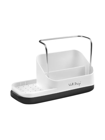 Vialli Design Spülorganizer in Weiß mit Flüssigkeitsspender - (B)21,5 x (H)16 x (T)9 cm