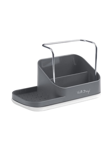 Vialli Design Spülorganizer in Grau mit Flüssigkeitsspender - (B)21,5 x (H)16 x (T)9 cm