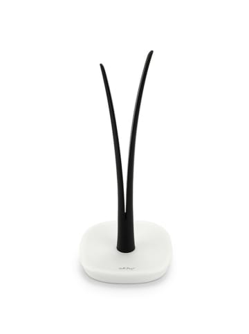 Vialli Design Keukenrolhouder wit/zwart - (H)36 x Ø 15,5 cm