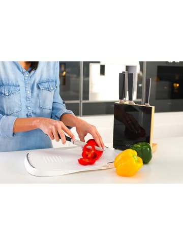 Vialli Design Doppelseitiges Schneidebrett in Weiß - (L)39 x (B)24,5 cm