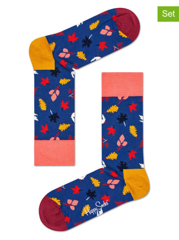 Happy Socks 2-delige set: sokken donkerblauw/oranje