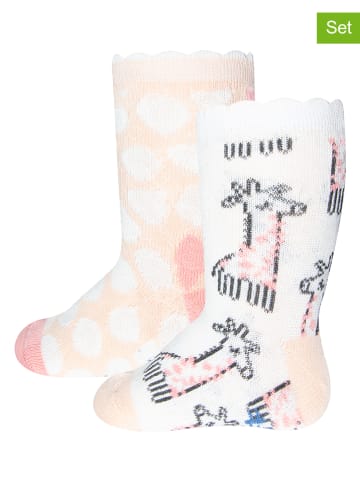 Sanetta 2er-Set: Socken in Rosa/ Creme