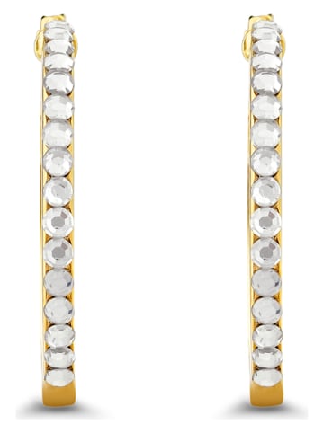 Revoni Gouden creolen met Swarovski-kristallen