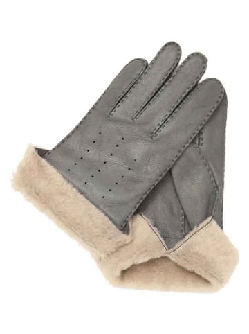 Gretchen Leder-Handschuhe "Debora" in Grau