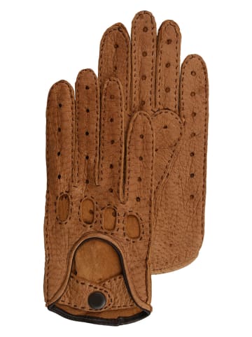 Gretchen Leder-Handschuhe "Verena" in Hellbraun