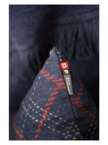 David Fussenegger Kissenhülle "Silvretta - Karo" in Dunkelblau